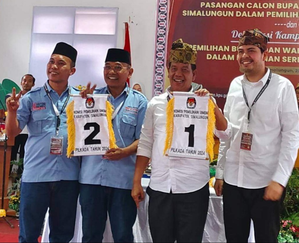 Pilkada Simalungun 2024, Paslon Sudah Mendapat Nomor Urut