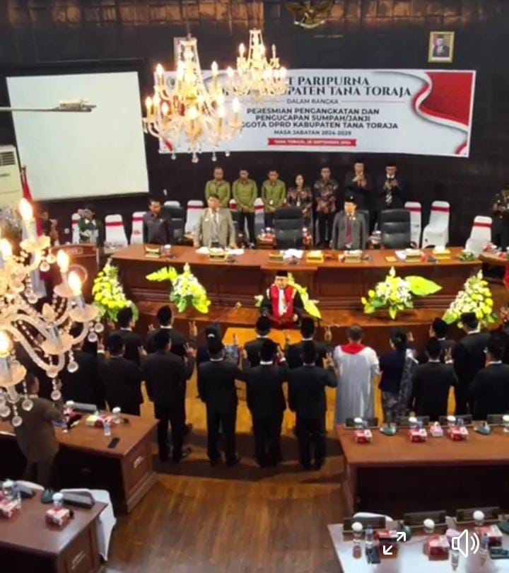 Pelantikan DPRD Kabupaten Tana Toraja Periode 2024-2029