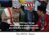 Ketua PSI Tana Toraja mengucapkan selamat kepada presiden dan wakil presiden ku