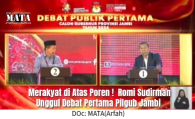 Merakyat di Atas Poren !  Romi Sudirman Unggul Debat Pertama Pilgub Jambi