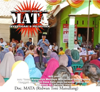 Temu Kampanye Menyapa Masyarakat Desa Papang Tangguk Jaya dan Desa Ratu Jaya bersama CaBup dan CaWabup di Lampung Utara