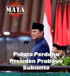 Pidato Perdana Presiden Prabowo Subianto