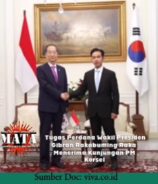Tugas Perdana Wakil Presiden Gibran Rakabuming Raka: Menerima Kunjungan PM Korsel