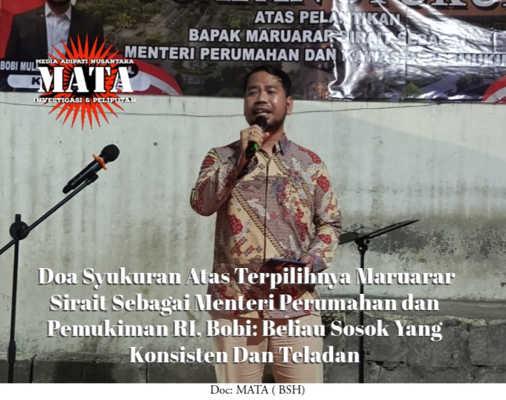 Doa Syukuran Atas Terpilihnya Maruarar Sirait Sebagai Menteri Perumahan dan Pemukiman RI, Bobi: Beliau Sosok Yang Konsisten Dan Teladan