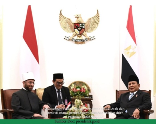 Kunjungan Utusan Khusus Persatuan Emirat Arab dan Mesir di Istana Merdeka dan Disambut Baik Presiden Prabowo Subianto