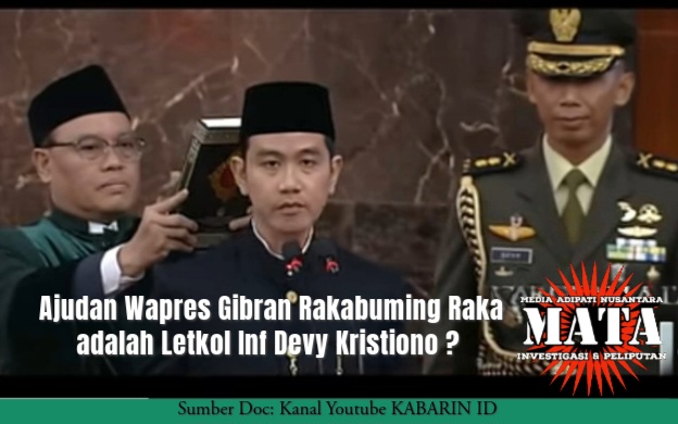 Ajudan Wapres Gibran Rakabuming Raka adalah Letkol Inf Devy Kristiono?