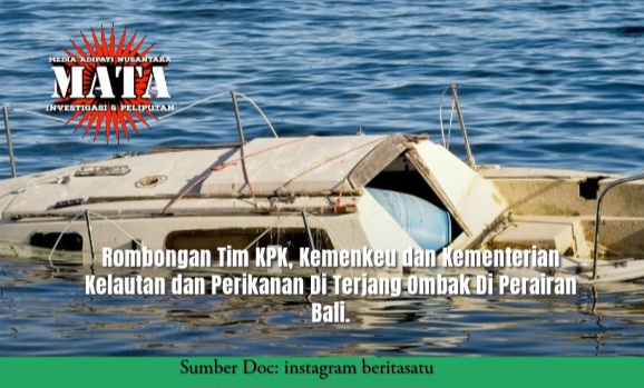 Rombongan Tim KPK, Kemenkeu dan Kementerian Kelautan dan Perikanan Di Terjang Ombak Di Perairan Bali