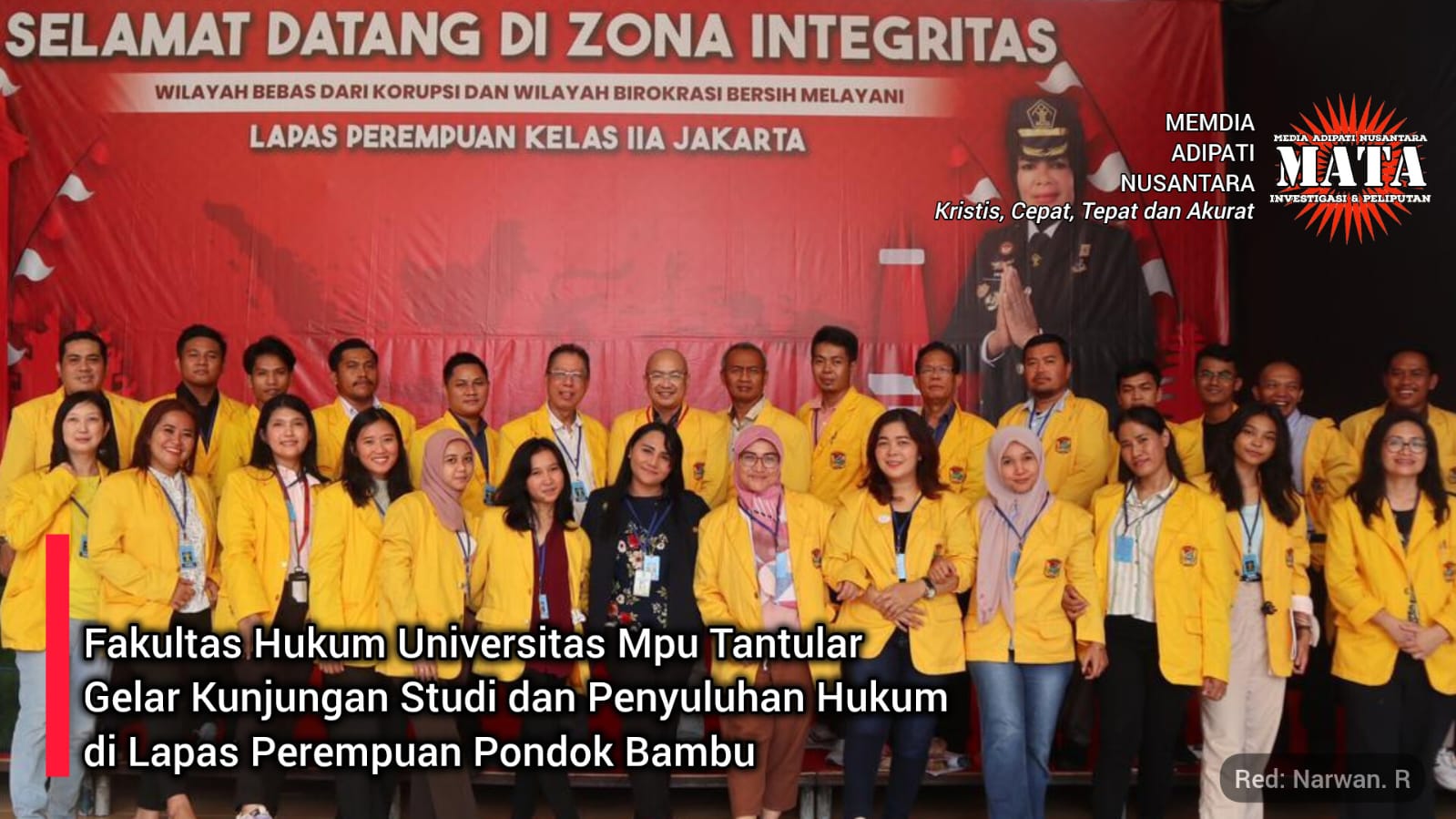 Fakultas Hukum Universitas Mpu Tantular Gelar Kunjungan Studi dan Penyuluhan Hukum di Lapas Perempuan Pondok Bambu