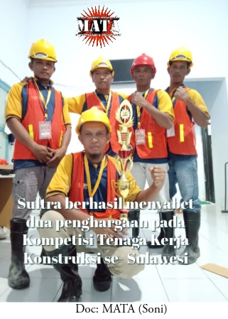 Sultra berhasil menyabet dua penghargaan pada Kompetisi Tenaga Kerja Konstruksi se- Sulawesi