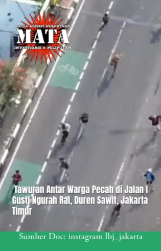 Tawuran Antar Warga Pecah di Jalan I Gusti Ngurah Rai, Duren Sawit, Jakarta Timur