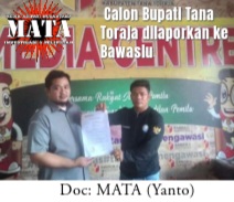 Calon Bupati Tana Toraja dilaporkan ke Bawaslu