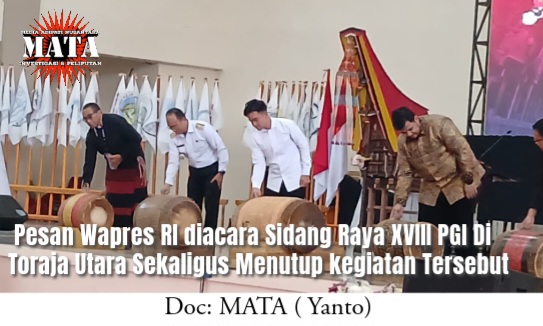 Pesan Wapres RI diacara Sidang Raya XVIII PGI Di Toraja Utara Sekaligus Menutup kegiatan Tersebut