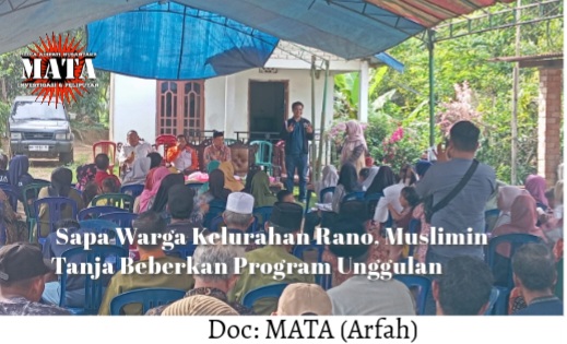 Sapa Warga Kelurahan Rano, Muslimin Tanja Beberkan Program Unggulan
