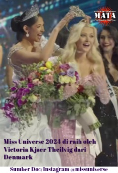 Miss Universe 2024 di raih oleh Victoria Kjaer Theilvig dari Denmark