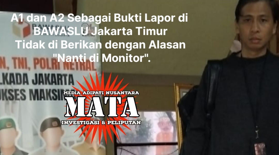 Belasan Warga Laporkan Dugaan Pelanggaran Pemilu ke BAWASLU Jakarta Timur, Pelapor Tidak Dapat A1 dan A2