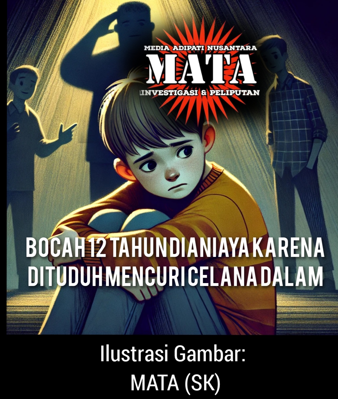 Bocah 12 Tahun dianiaya Karena DiTuduh Mencuri Celana Dalam