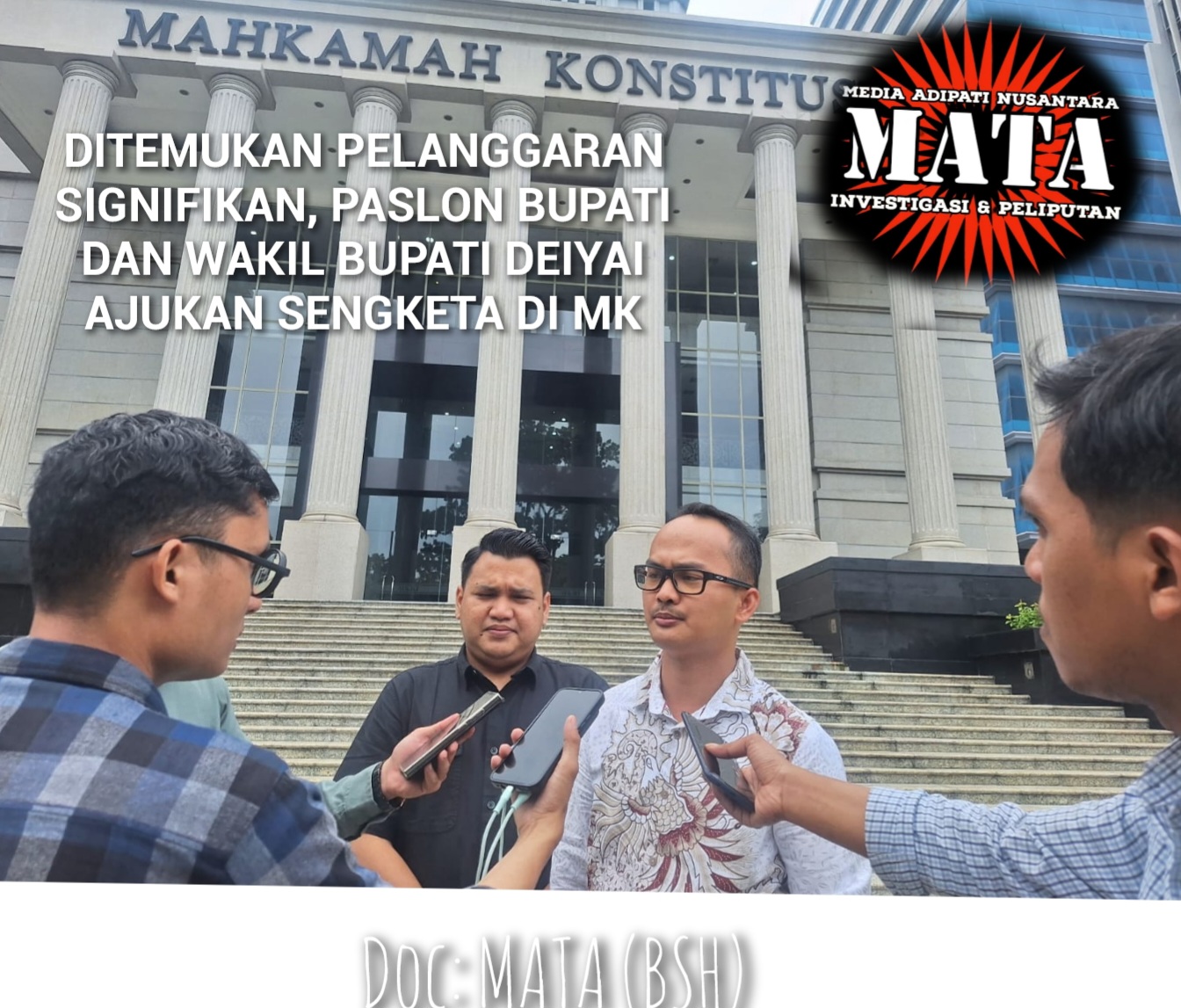 DITEMUKAN PELANGGARAN SIGNIFIKAN, PASLON BUPATI DAN WAKIL BUPATI DEIYAI AJUKAN SENGKETA DI MK
