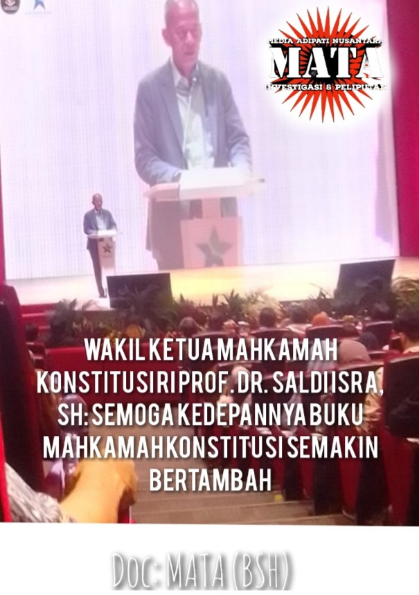 Wakil Ketua Mahkamah Konstitusi RI Prof. Dr. Saldi Isra, SH: Semoga Kedepannya Buku Mahkamah Konstitusi Semakin Bertambah