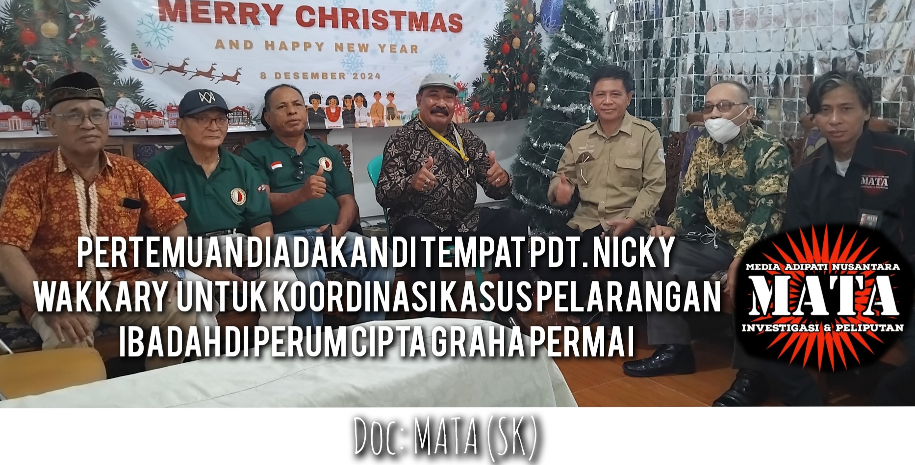 Pertemuan Diadakan di Tempat Pdt. Nicky Wakkary  Untuk Koordinasi Kasus Pelarangan Ibadah Di Perum Cipta Graha Permai