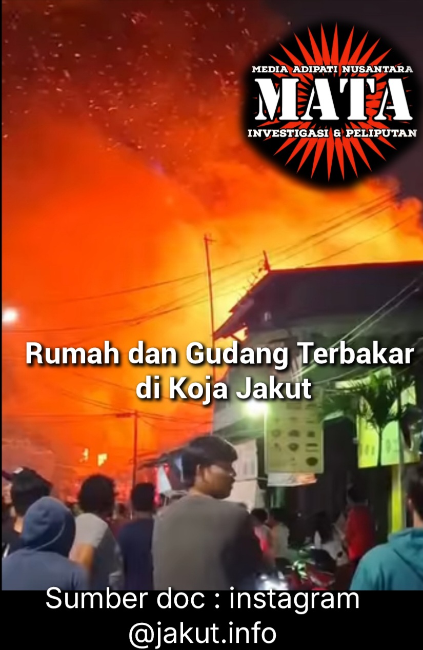 Rumah dan Gudang Terbakar di Koja Jakut