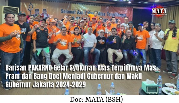 Barisan PAKARNO Gelar Syukuran Atas Terpilihnya Mas Pram dan Bang Doel Menjadi Gubernur dan Wakil Gubernur Jakarta 2024-2029