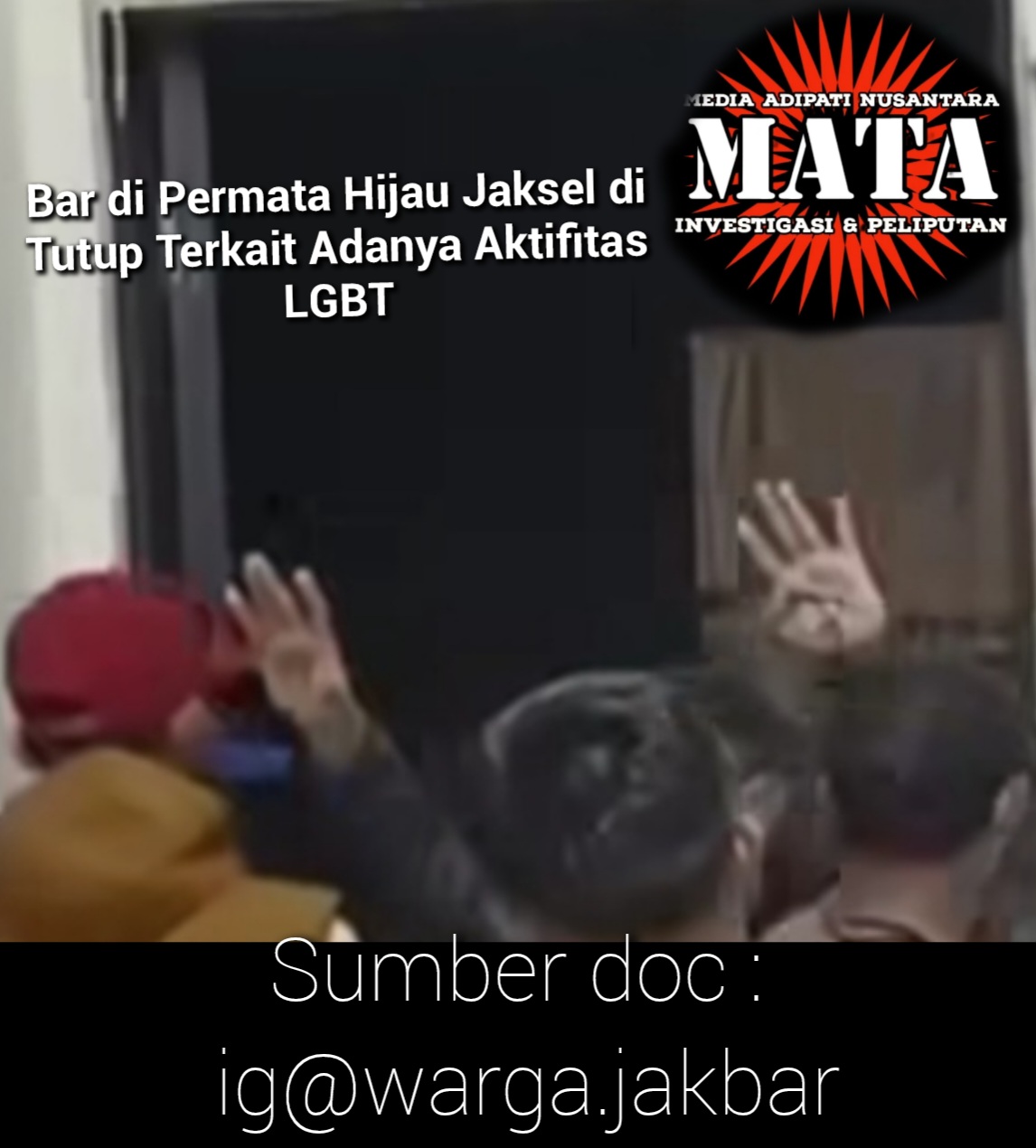 Bar di Permata Hijau Jaksel di Tutup Terkait Adanya Aktifitas LGBT