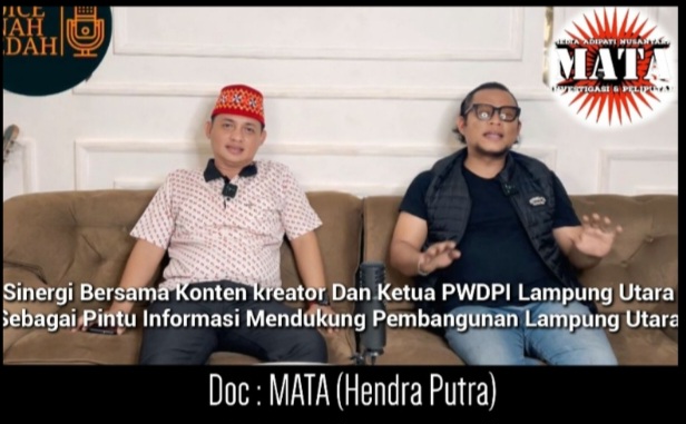 Sinergi Bersama Konten kreator Dan Ketua PWDPI Lampung Utara Sebagai Pintu Informasi Mendukung Pembangunan Lampung Utara