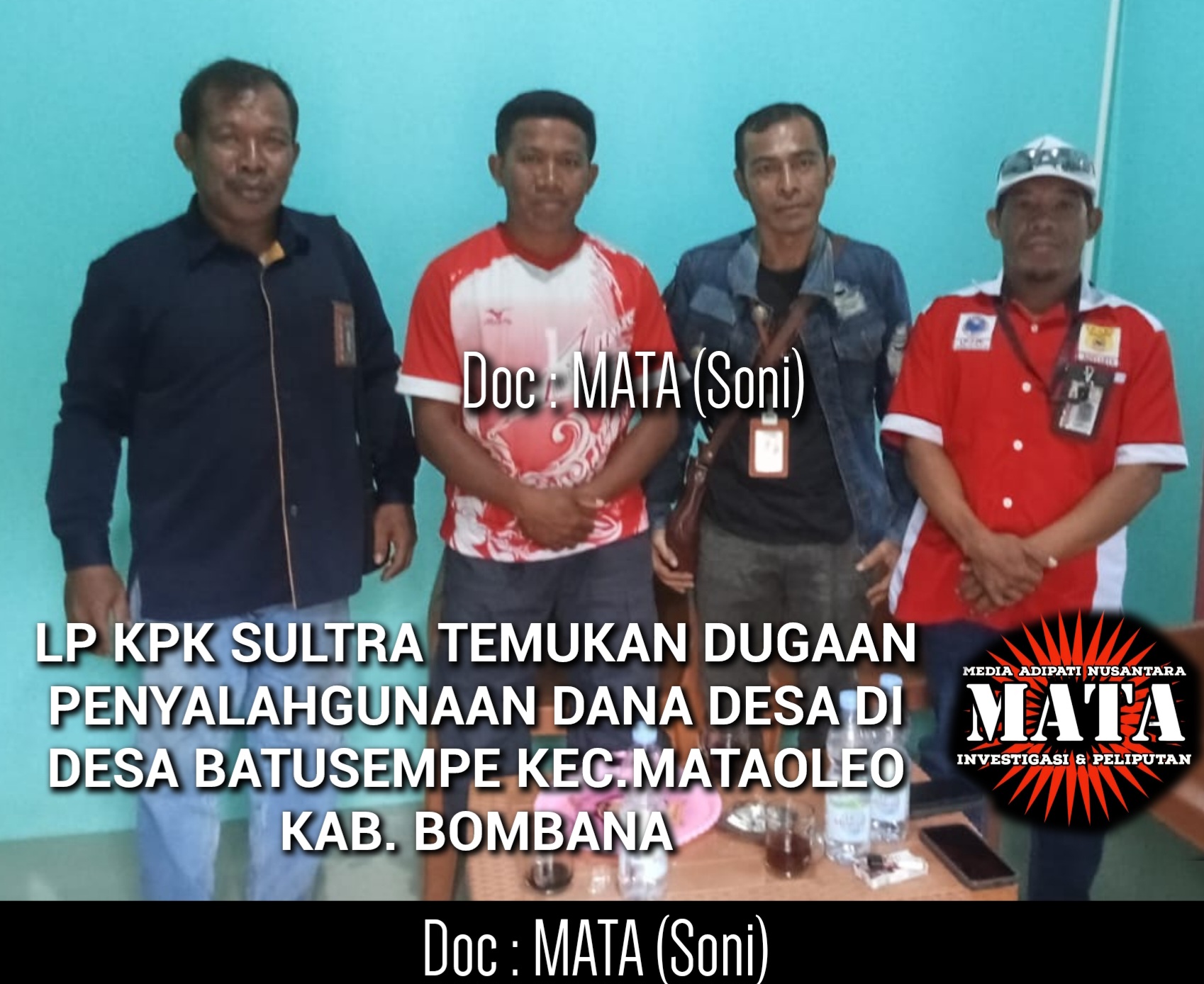 LP KPK SULTRA TEMUKAN DUGAAN PENYALAHGUNAAN DANA DESA DI DESA BATUSEMPE KEC.MATAOLEO KAB. BOMBANA