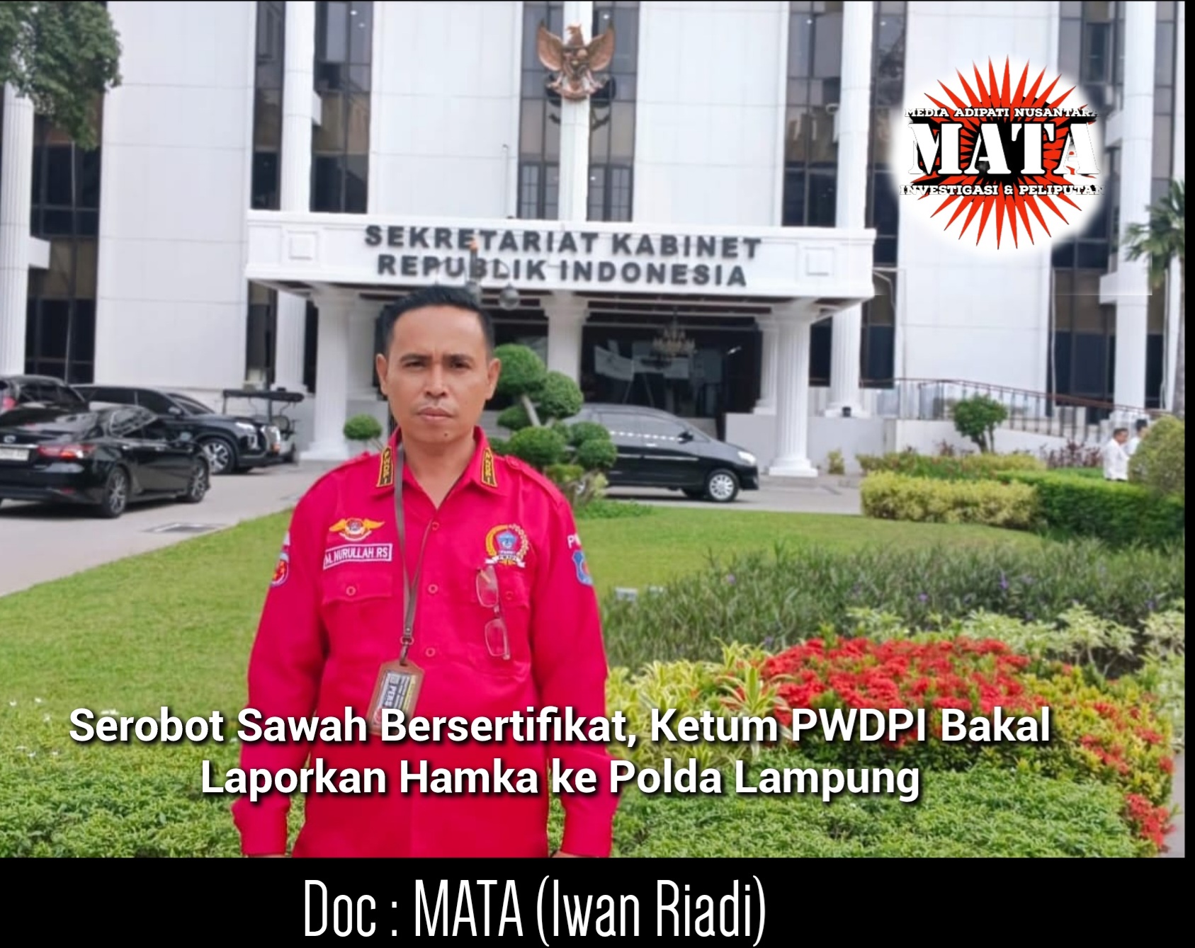 Serobot Sawah Bersertefikat, Ketum PWDPI Bakal Laporkan Hamka ke Polda Lampung