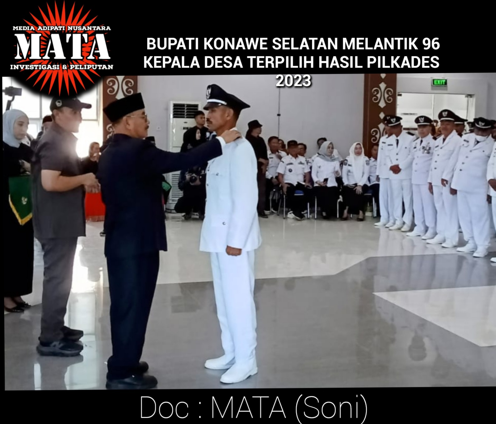 BUPATI KONAWE SELATAN MELANTIK 96 KEPALA DESA TERPILIH HASIL PILKADES  2023