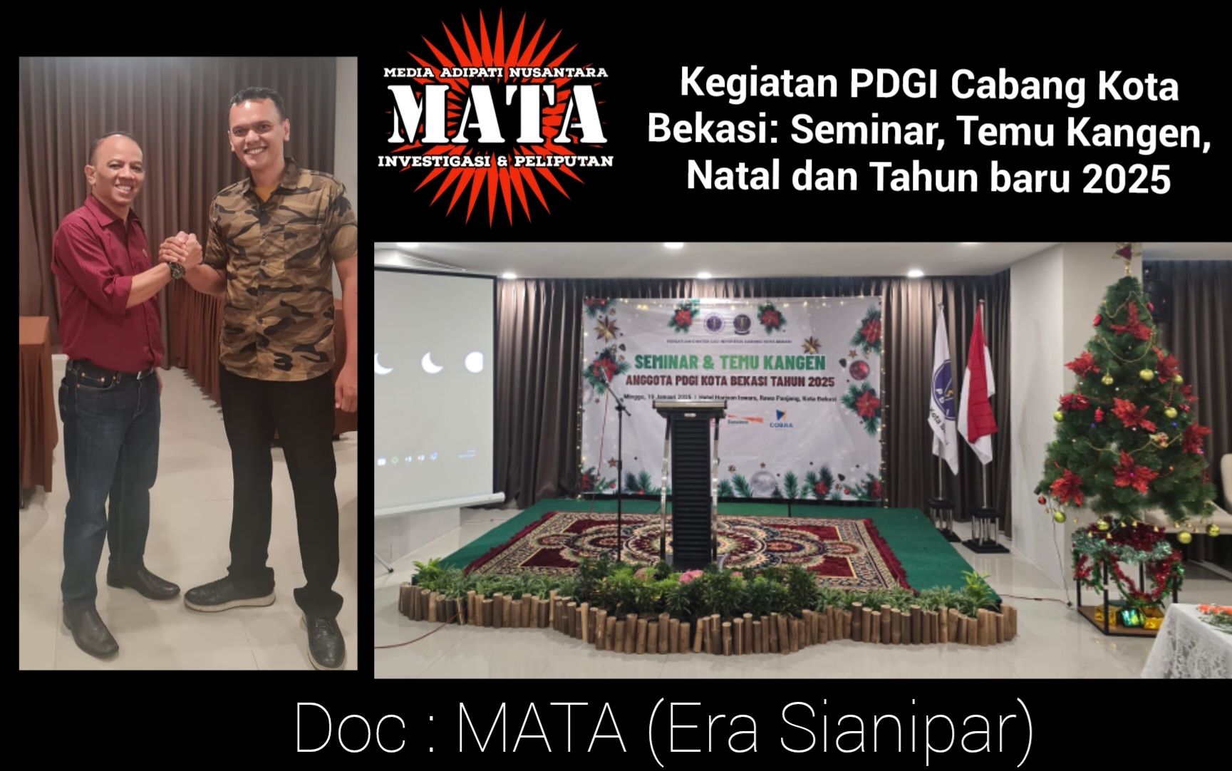 Kegiatan PDGI Cabang Kota Bekasi: Seminar, Temu Kangen, Natal dan Tahun baru 2025