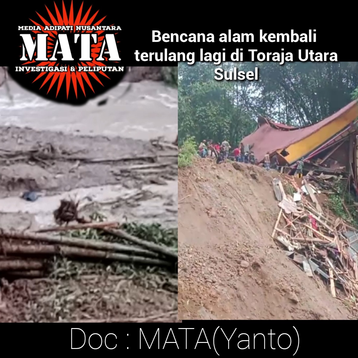 Bencana alam kembali terulang lagi di Toraja Utara Sulsel