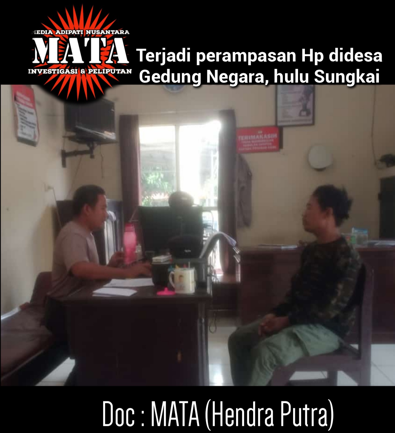 Terjadi perampasan Hp didesa Gedung Negara, hulu Sungkai