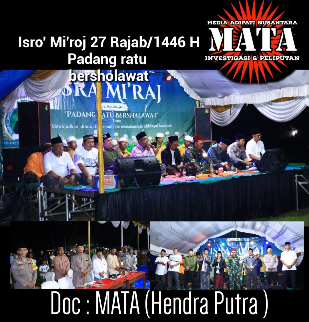 Isro’ Mi’roj 27 Rajab/1446 H Padang ratu bersholawat