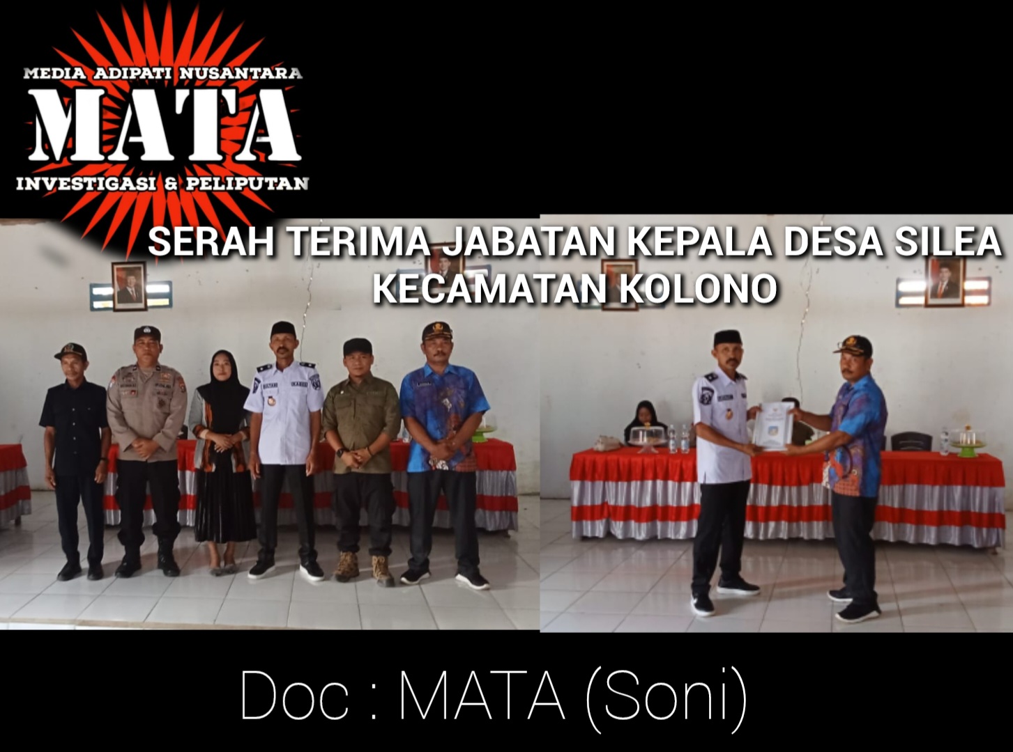 SERAH TERIMA JABATAN KEPALA DESA SILEA KECAMATAN KOLONO