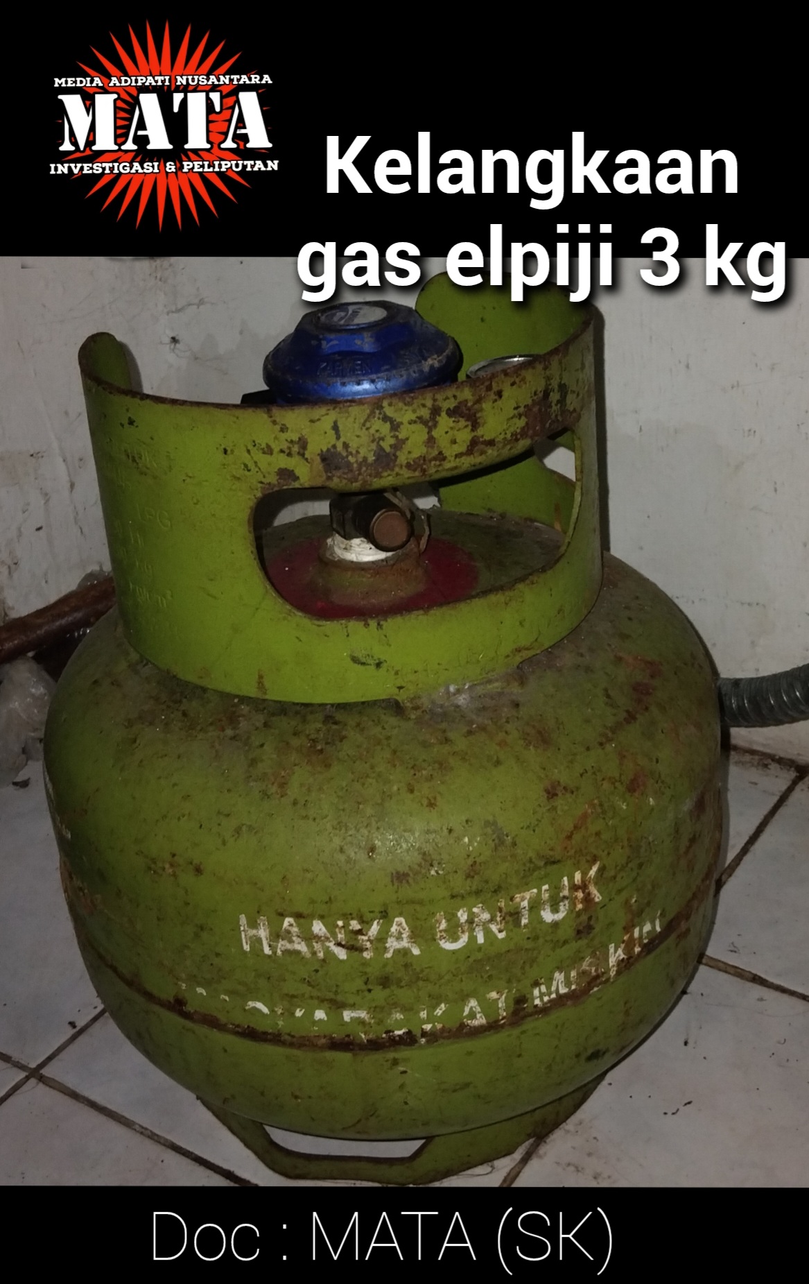 Kelangkaan gas elpiji 3 kg