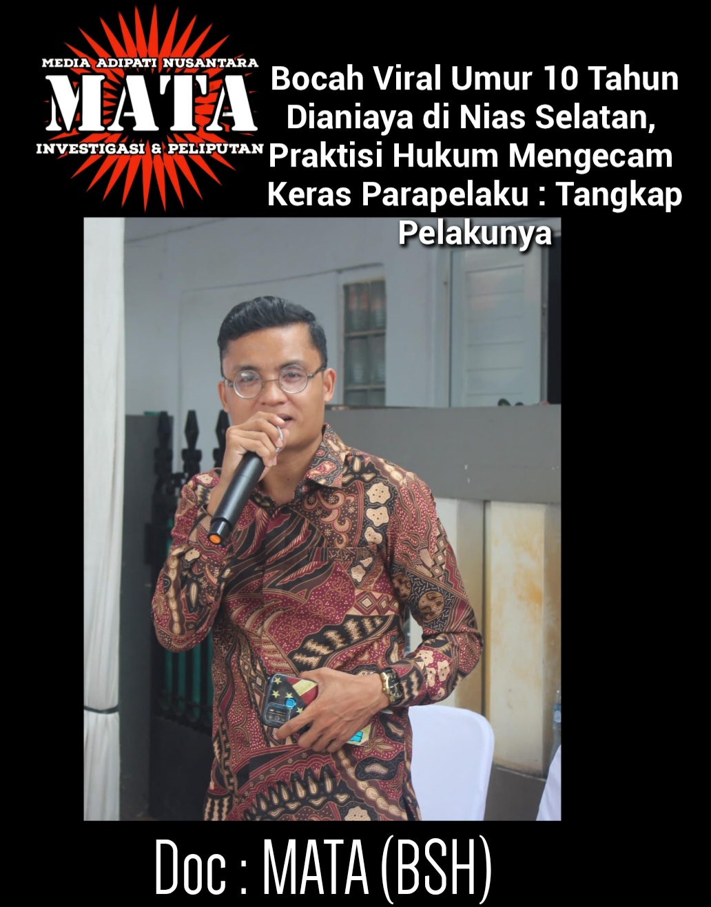 Bocah Viral Umur 10 Tahun  Dianiaya di Nias Selatan, Praktisi Hukum Mengecam Keras Parapelaku : Tangkap Pelakunya