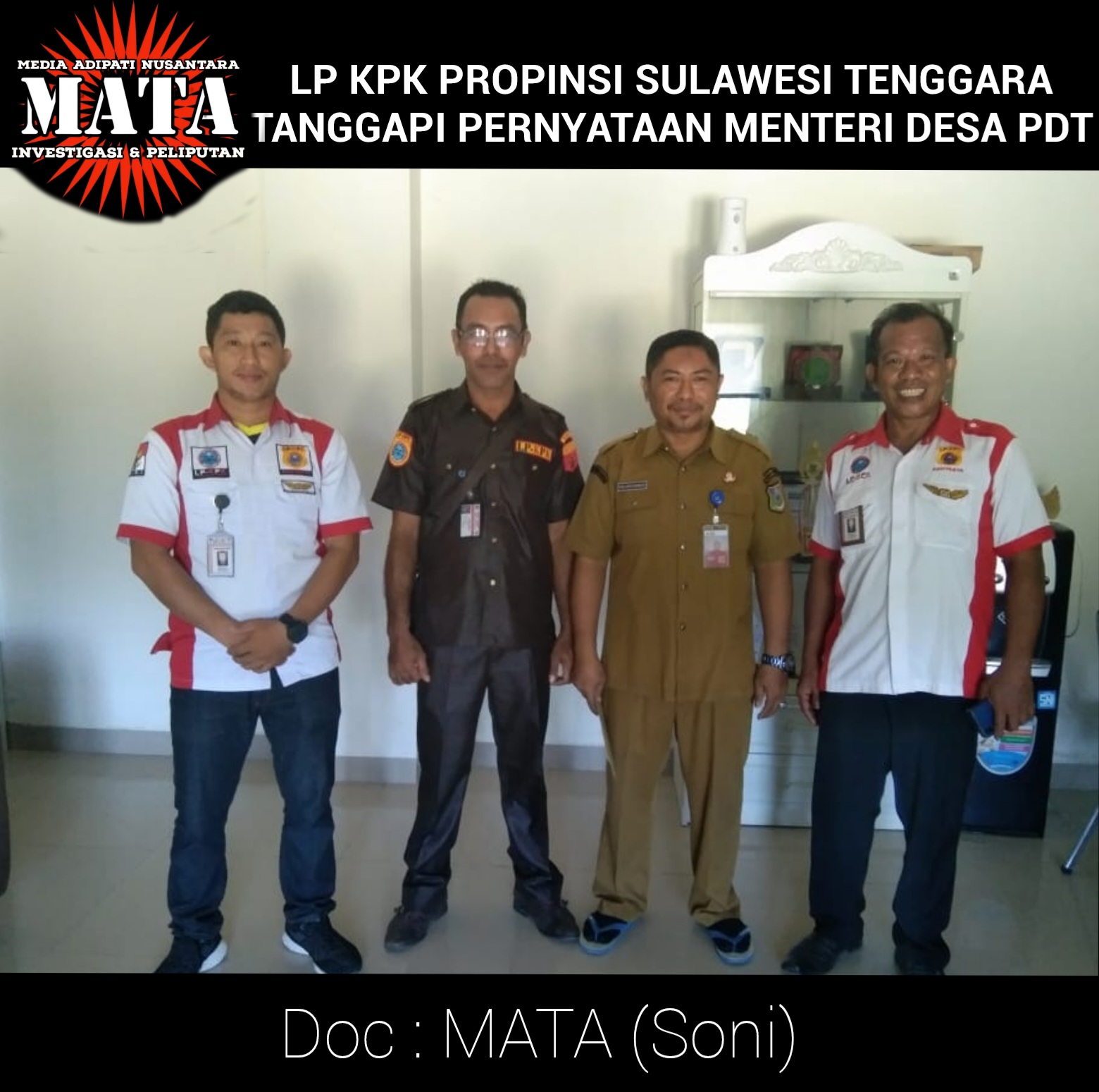 LP KPK PROPINSI SULAWESI TENGGARA TANGGAPI PERNYATAAN MENTERI DESA PDT