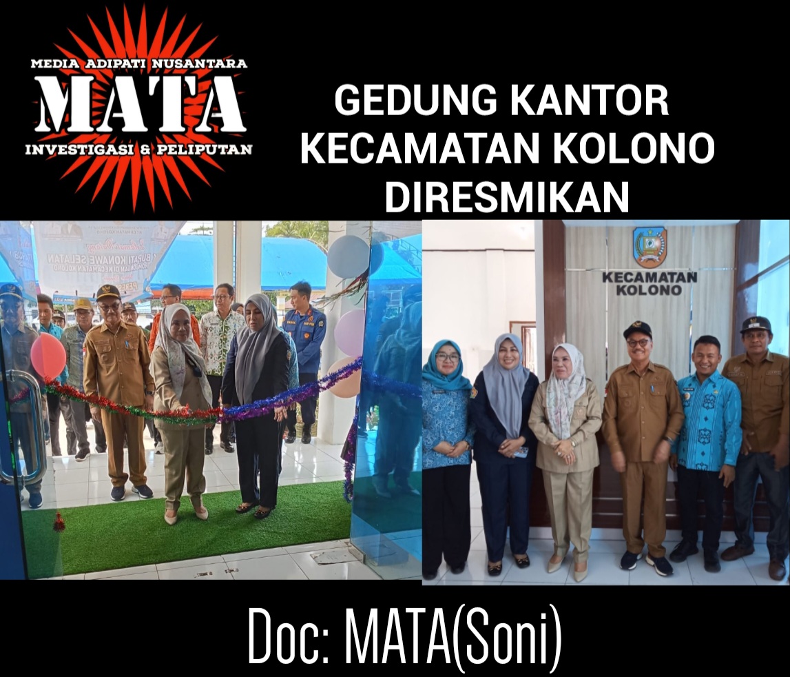 GEDUNG KANTOR KECAMATAN KOLONO DIRESMIKAN