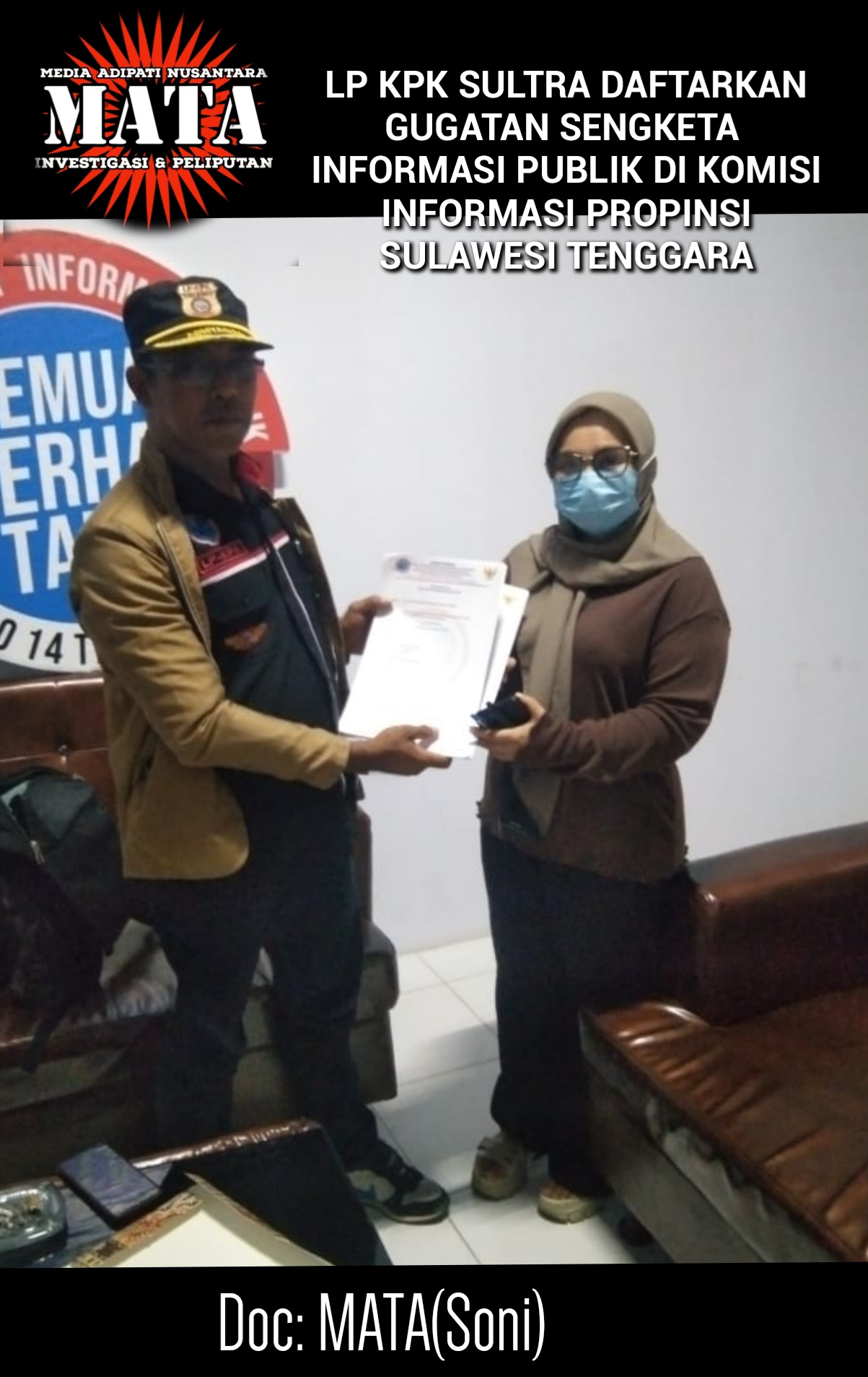 LP KPK SULTRA DAFTARKAN GUGATAN SENGKETA  INFORMASI PUBLIK DI KOMISI INFORMASI PROPINSI SULAWESI TENGGARA