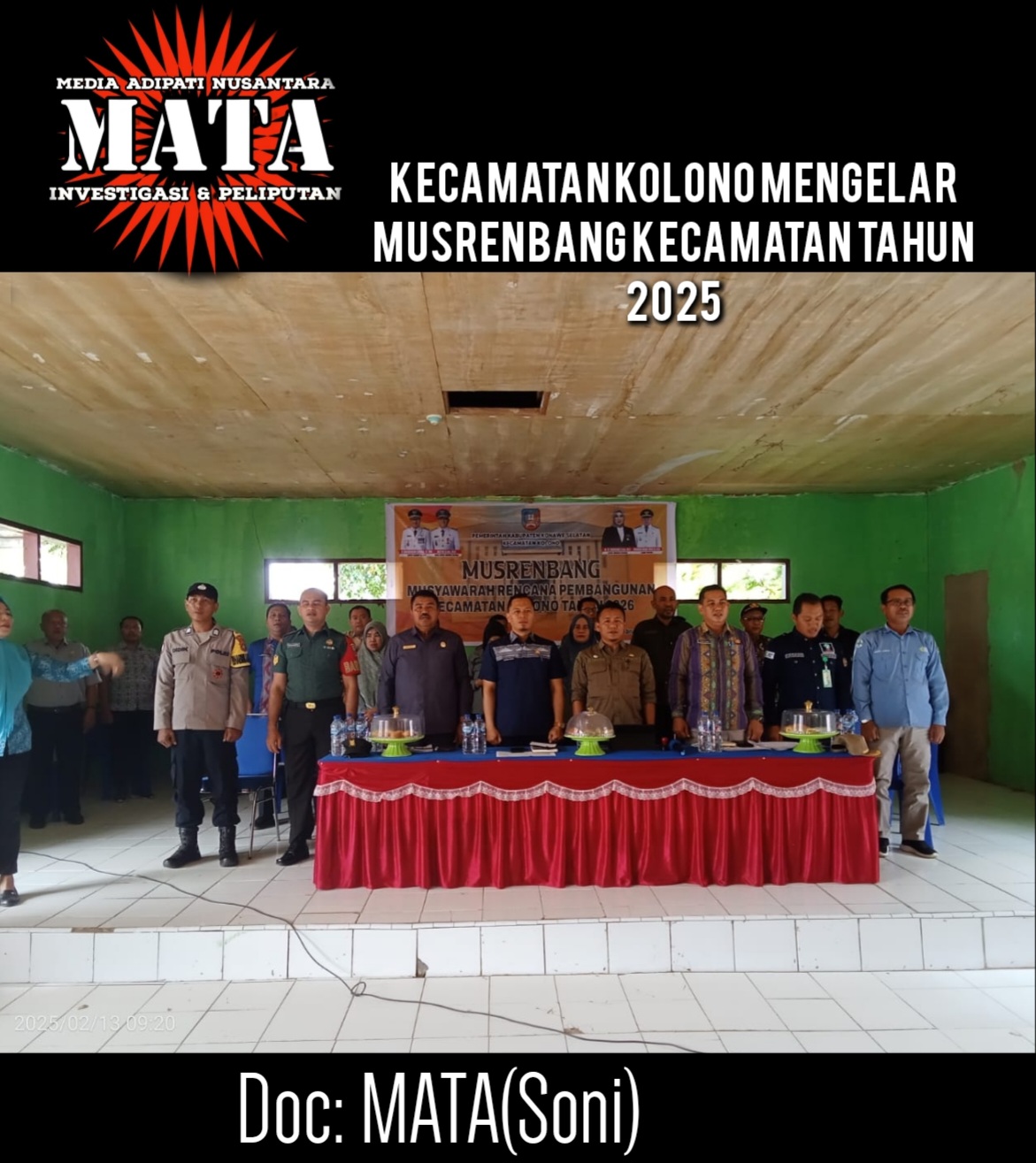 KECAMATAN KOLONO MENGELAR MUSRENBANG KECAMATAN TAHUN 2025