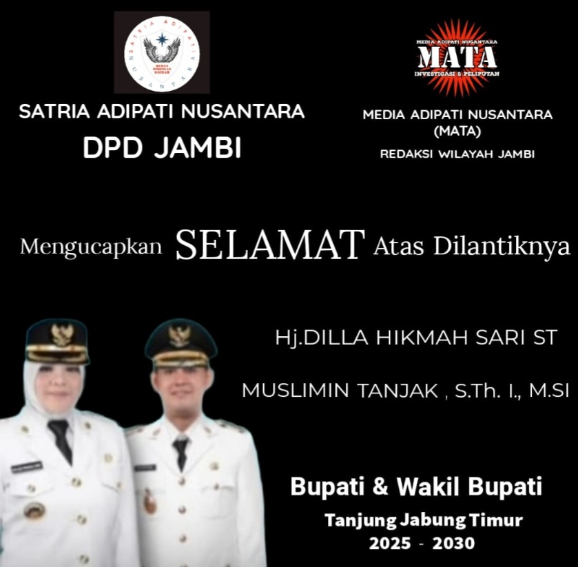 Pelantikan Bupati & Wakil Bupati Tanjung Jabung Timur Periode 2025 – 2030