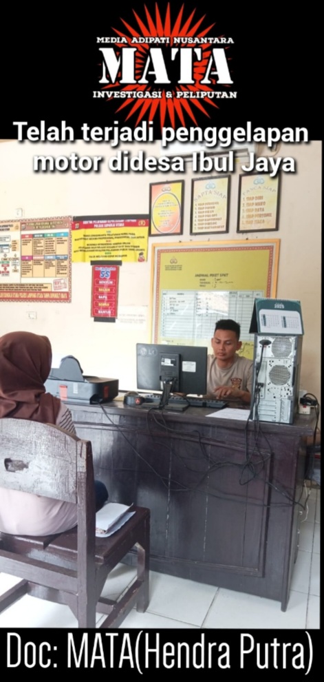 Telah terjadi penggelapan motor didesa Ibul Jaya