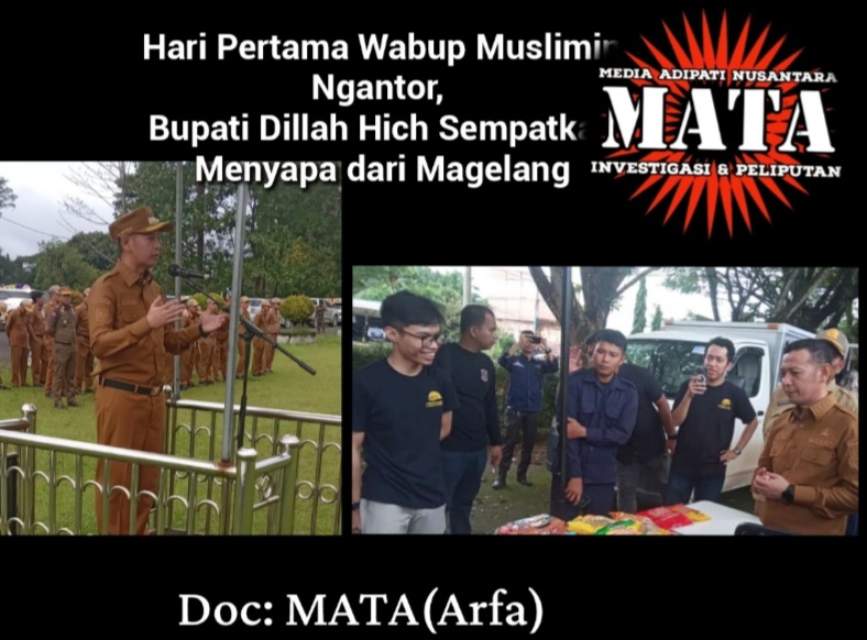 Hari Pertama Wabup Muslimin Ngantor, Bupati Dillah Hich Sempatkan Menyapa dari Magelang