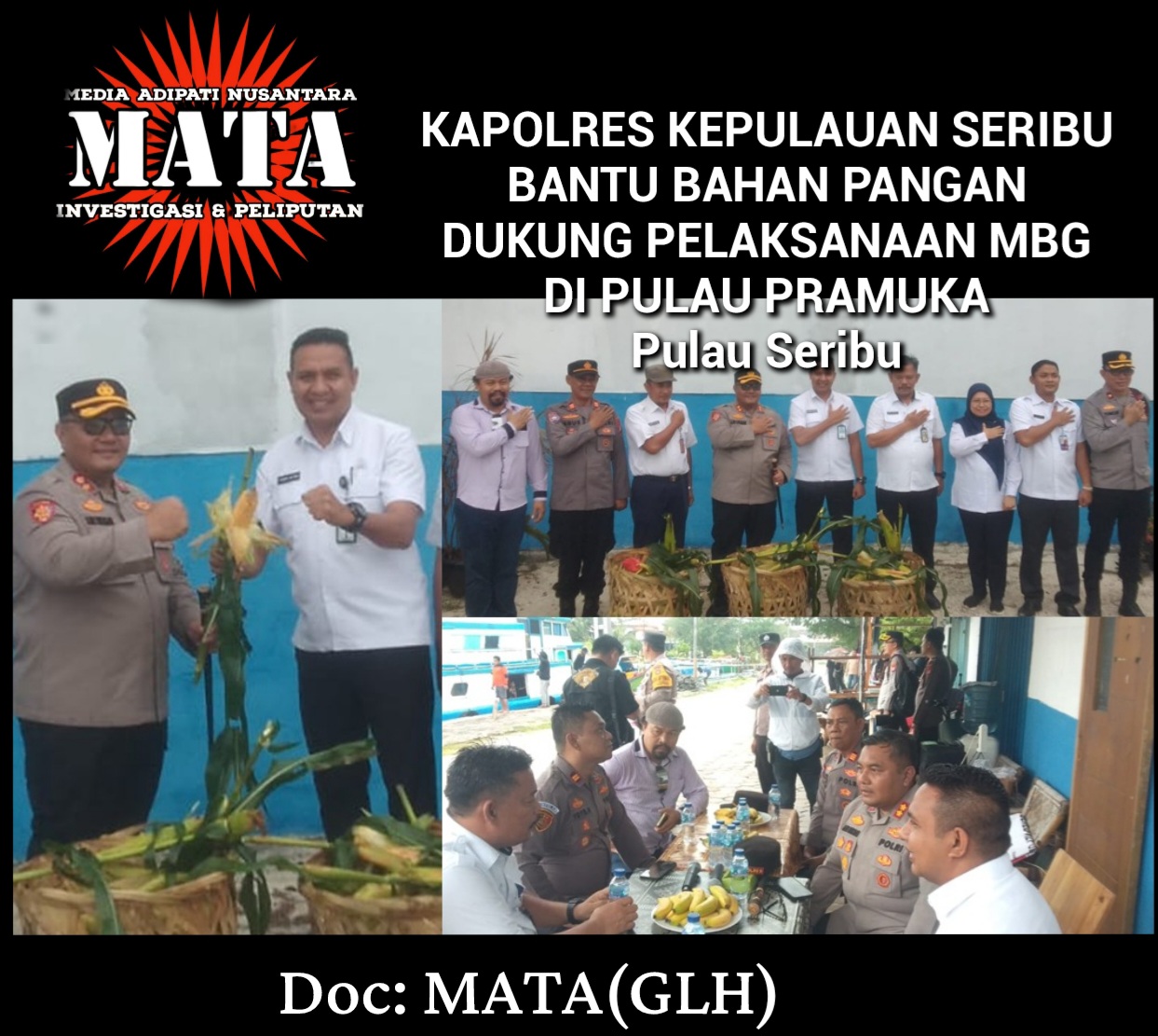 KAPOLRES KEPULAUAN SERIBU BANTU BAHAN PANGAN DUKUNG PELAKSANAAN MBG DI KEPULAUAN SERIBU