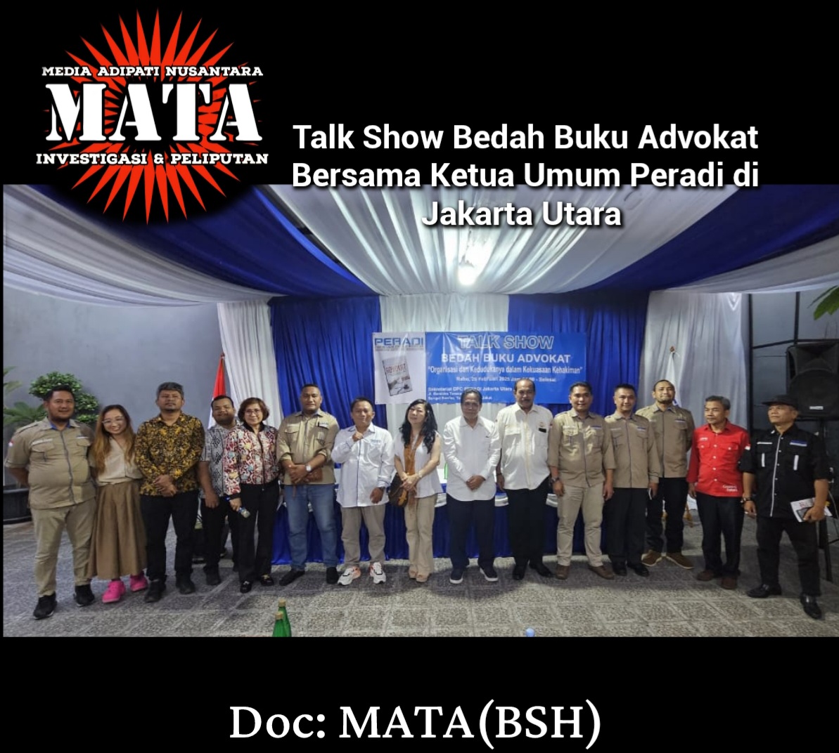 Talk Show Bedah Buku Advokat Bersama Ketua Umum Peradi di Jakarta Utara
