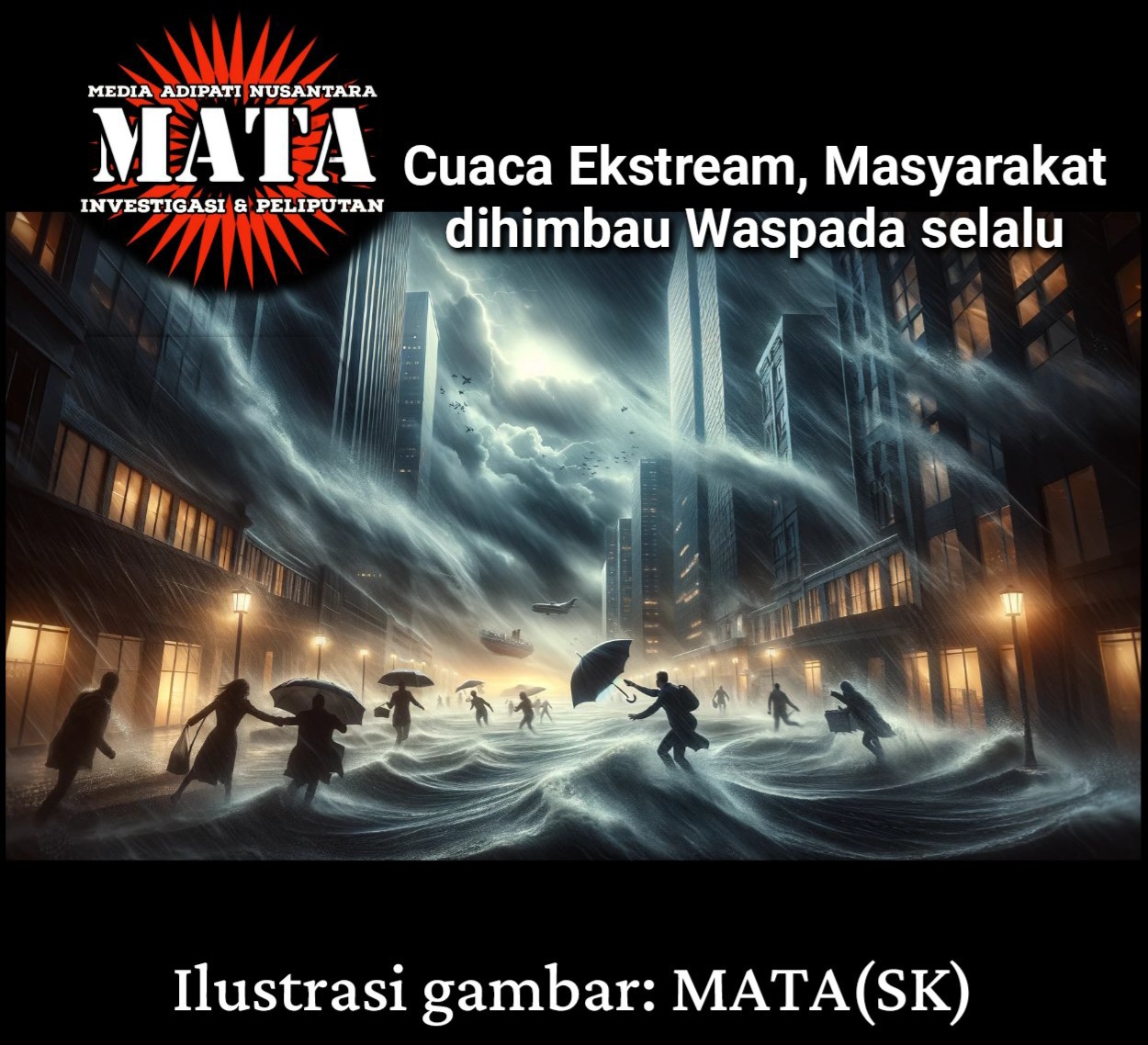 Cuaca Ekstream, Masyarakat dihimbau Waspada selalu