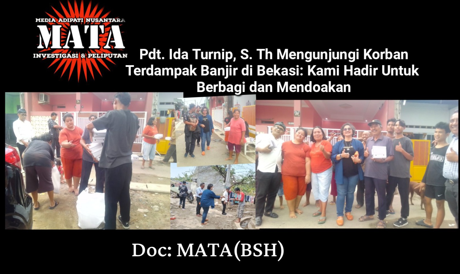 Pdt. Ida Turnip, S. Th Mengunjungi Korban Terdampak Banjir di Bekasi: Kami Hadir Untuk Berbagi dan Mendoakan
