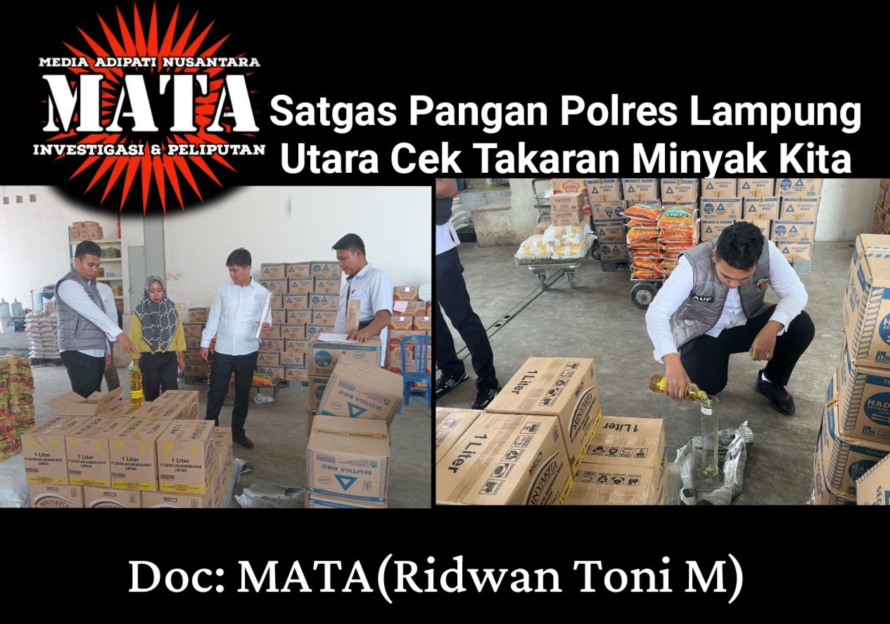 Satgas Pangan Polres Lampung Utara Cek Takaran Minyak Kita