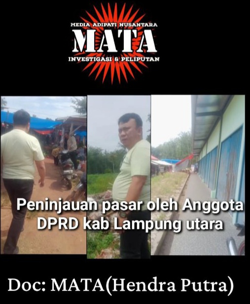 Peninjauan pasar oleh Anggota DPRD kab Lampung utara